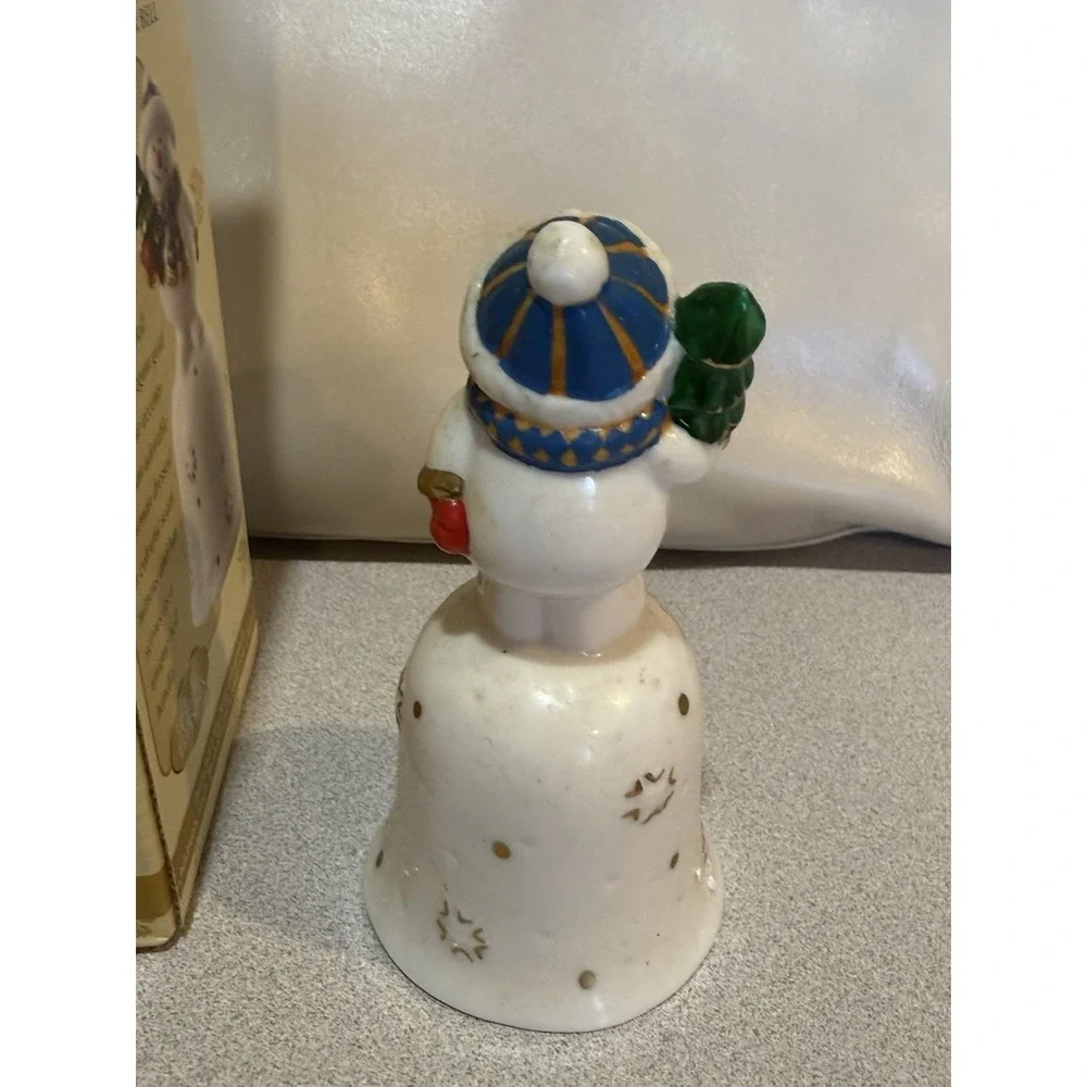 Classic Treasure Porcelain Collectible‎ Snowman Dinner Bell NIB